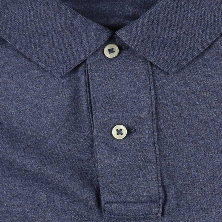 Ralph Lauren POLO RALPH LAUREN short sleeve polo shirt men's size L cotton navy blue type Vintage Second Hand