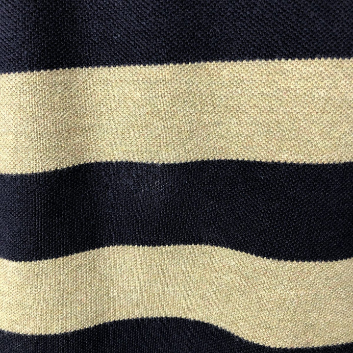 Nautica short-sleeved striped polo shirt (2000s/2000s) - Men's size M (approx.) cotton Khaki type Vintage Second Hand
