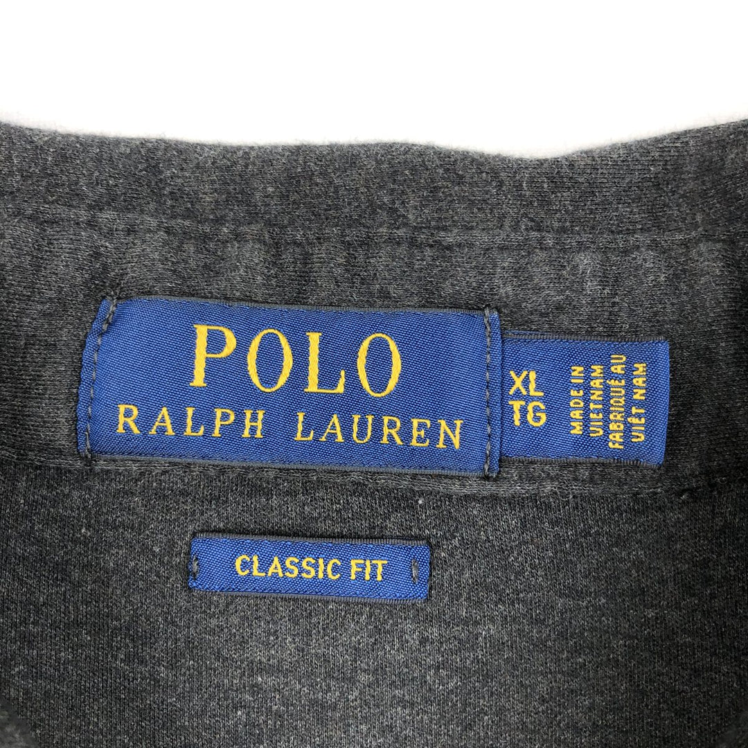 Ralph Lauren POLO RALPH LAUREN CLASSIC FIT short sleeve polo shirt men's XL equivalent cotton Charcoal Vintage Second Hand