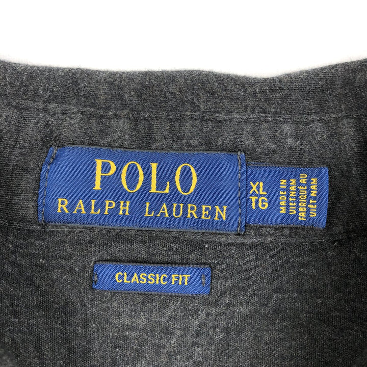 Ralph Lauren POLO RALPH LAUREN CLASSIC FIT short sleeve polo shirt men's XL equivalent cotton Charcoal Vintage Second Hand