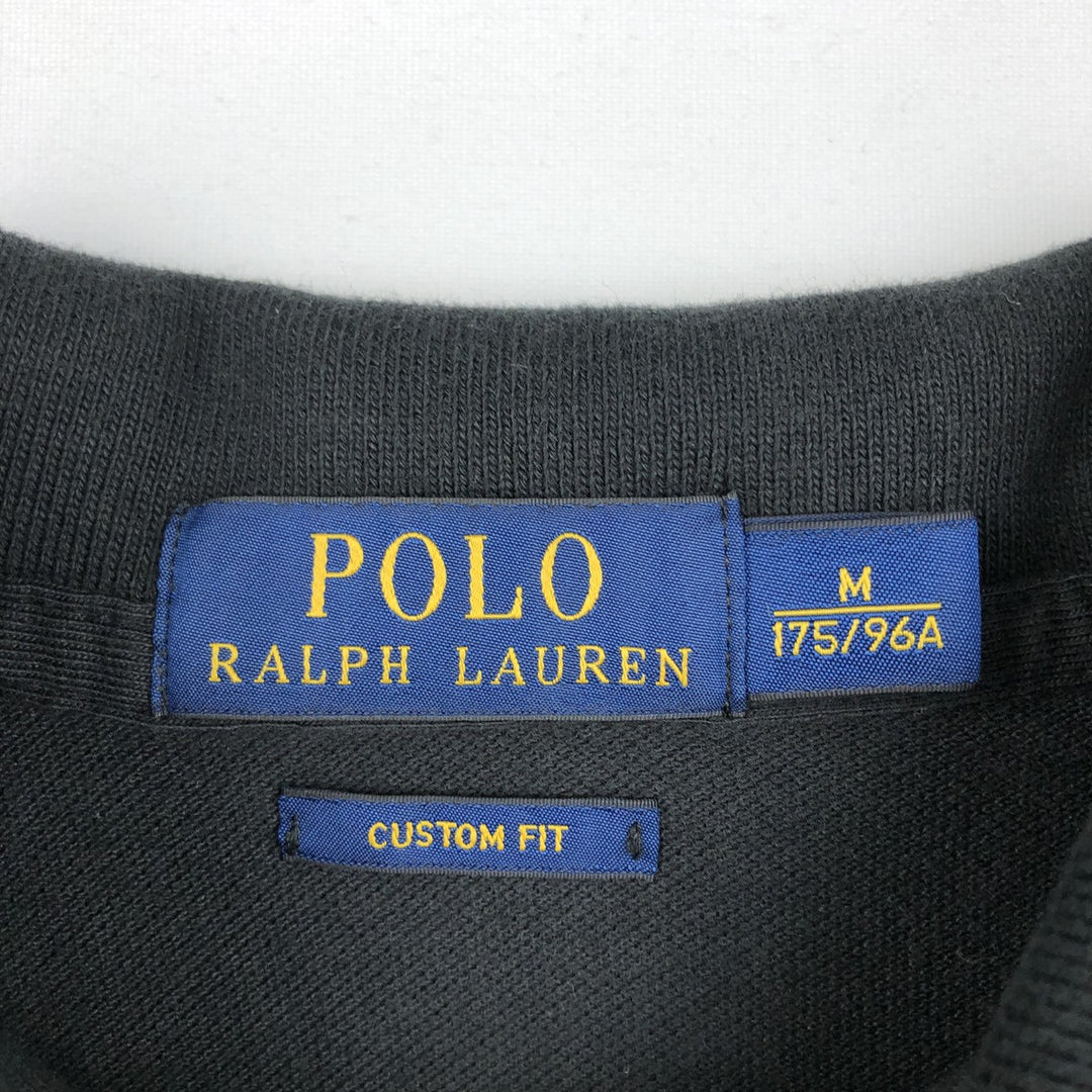 Ralph Lauren POLO RALPH LAUREN CUSTOM FIT short sleeve polo shirt men's M equivalent cotton black type Vintage Second Hand