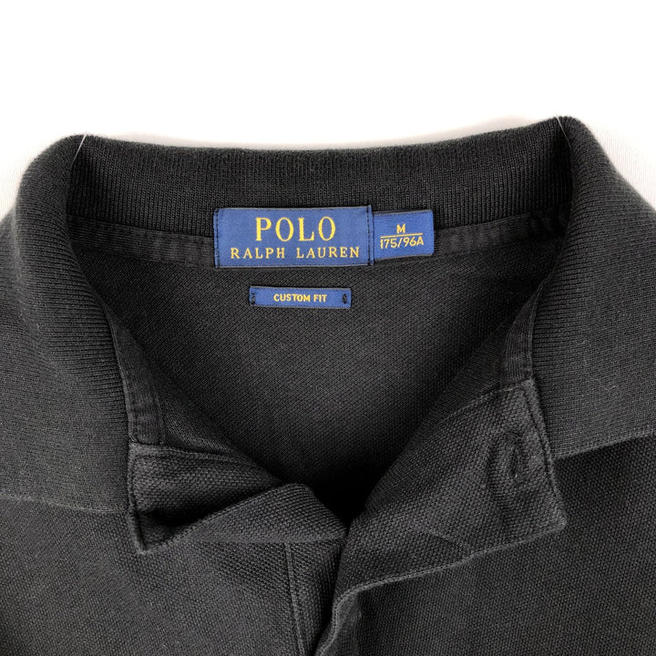 Ralph Lauren POLO RALPH LAUREN CUSTOM FIT short sleeve polo shirt men's M equivalent cotton black type Vintage Second Hand