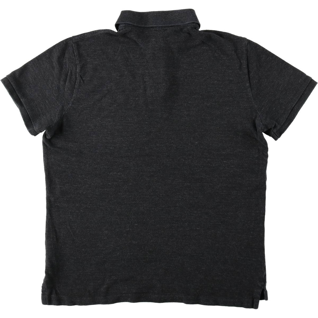 Ralph Lauren POLO RALPH LAUREN CUSTOM SLIM FIT short sleeve polo shirt, men's size L cotton black type Vintage Second Hand