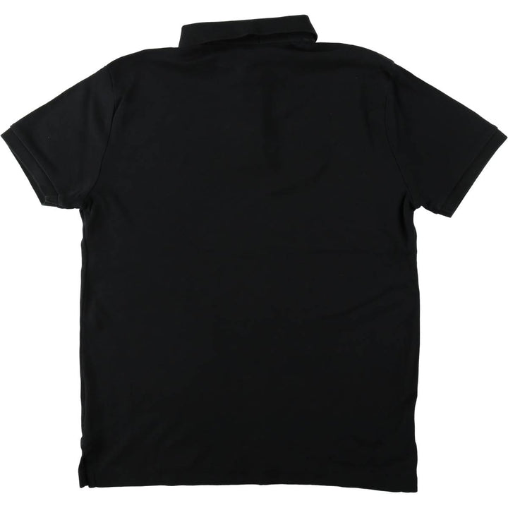Ralph Lauren POLO RALPH LAUREN CUSTOM SLIM FIT short sleeve polo shirt men's size M cotton black type Vintage Second Hand