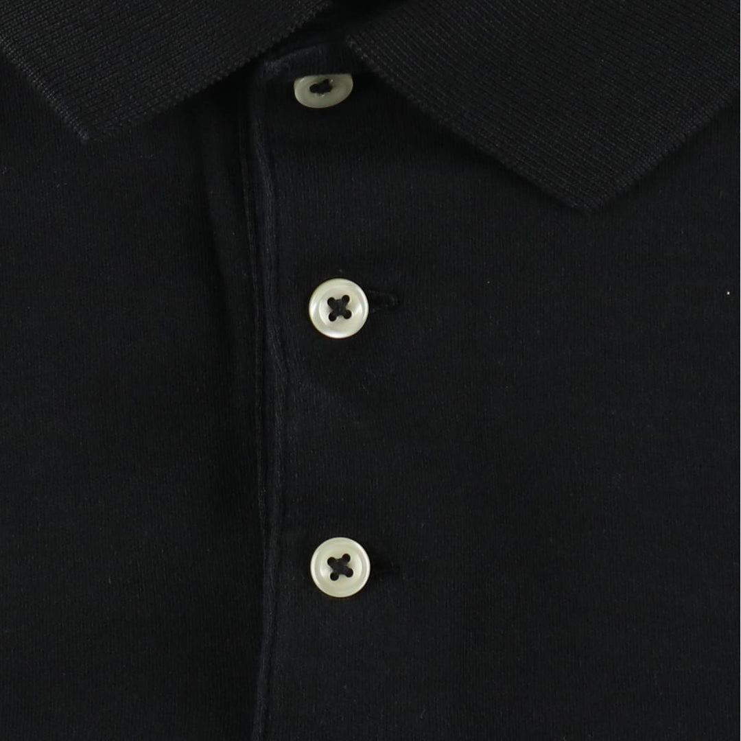 Ralph Lauren POLO RALPH LAUREN CUSTOM SLIM FIT short sleeve polo shirt men's size M cotton black type Vintage Second Hand