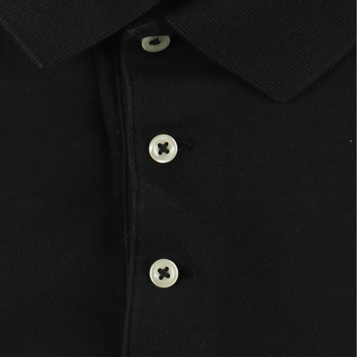 Ralph Lauren POLO RALPH LAUREN CUSTOM SLIM FIT short sleeve polo shirt men's size M cotton black type Vintage Second Hand