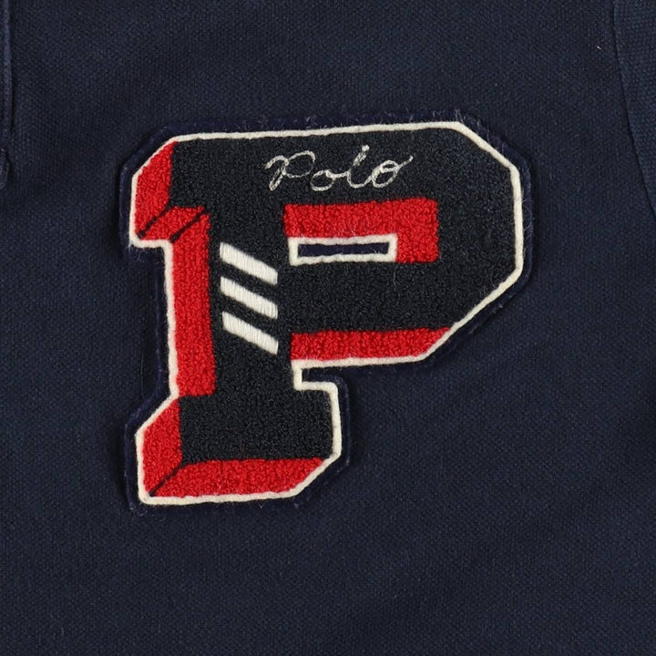 Ralph Lauren POLO RALPH LAUREN CUSTOM SLIM FIT short sleeve polo shirt men's size M cotton navy blue type Vintage Second Hand