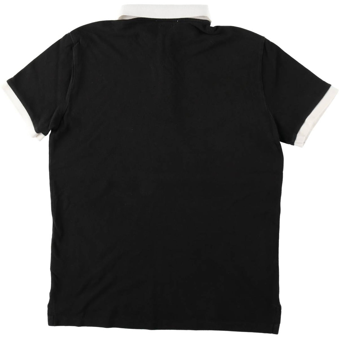 Ralph Lauren POLO RALPH LAUREN CUSTOM SLIM FIT short sleeve polo shirt men's size M cotton black type Vintage Second Hand