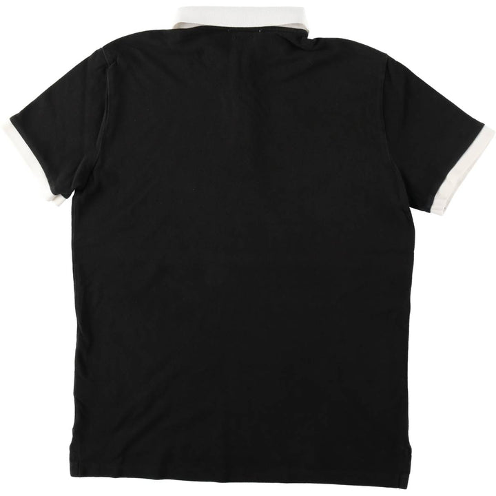 Ralph Lauren POLO RALPH LAUREN CUSTOM SLIM FIT short sleeve polo shirt men's size M cotton black type Vintage Second Hand