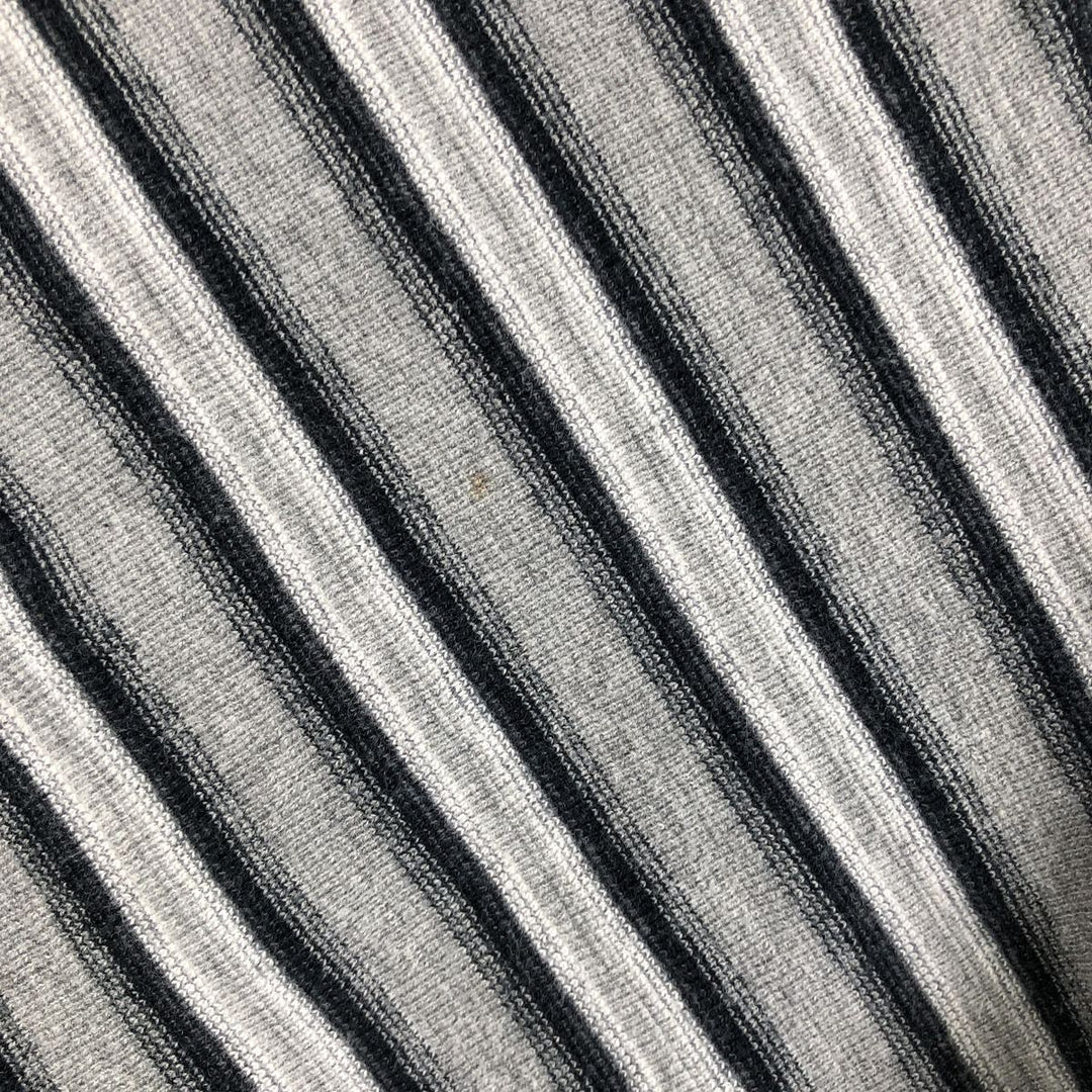 Levi's Multi-stripe Short-Sleeve Polo Shirt, Made in USA, Men's Size XL (approx.) cotton gray type Vintage Second Hand