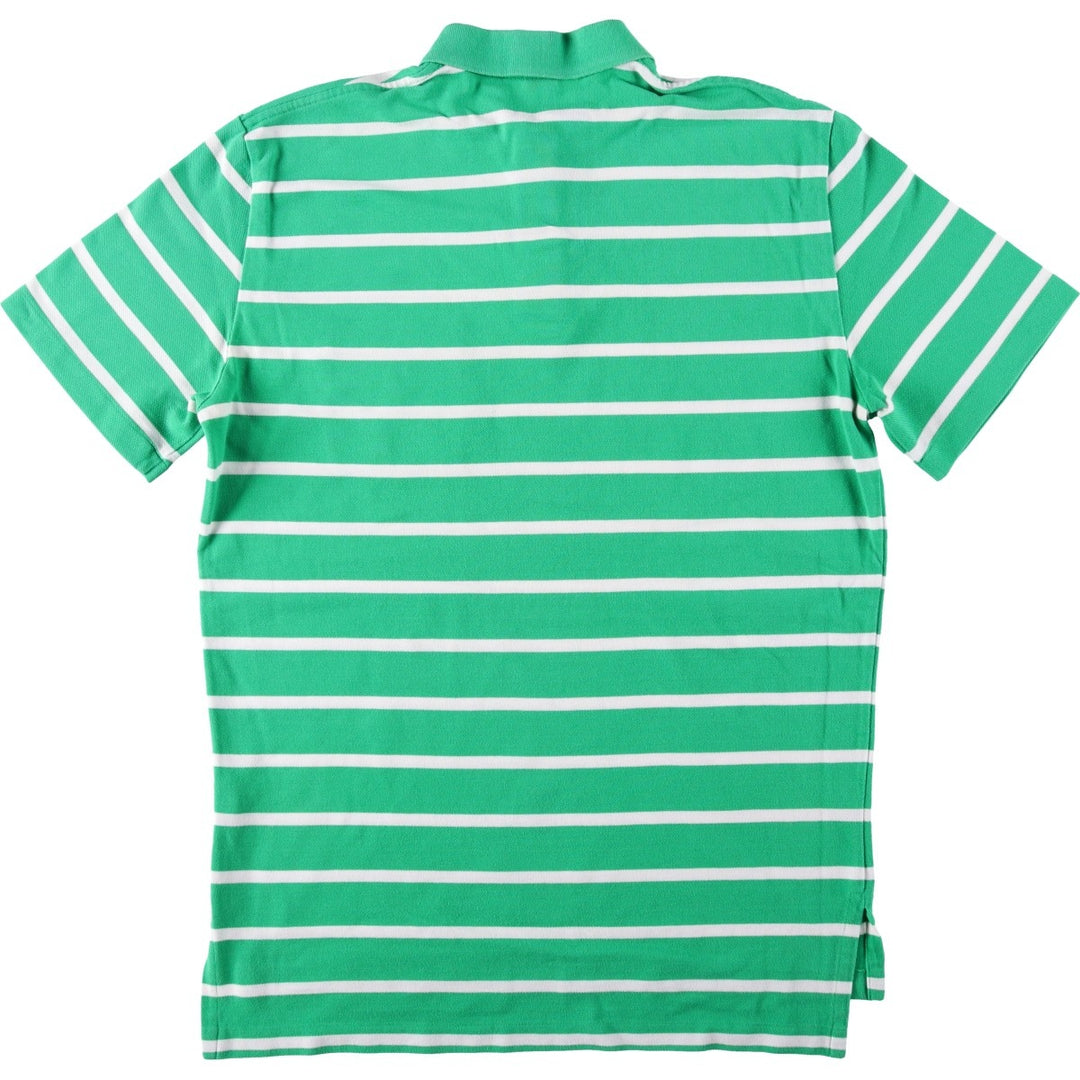 Ralph Lauren POLO by Ralph Lauren short sleeve striped polo shirt, men's size M cotton green type Vintage Second Hand