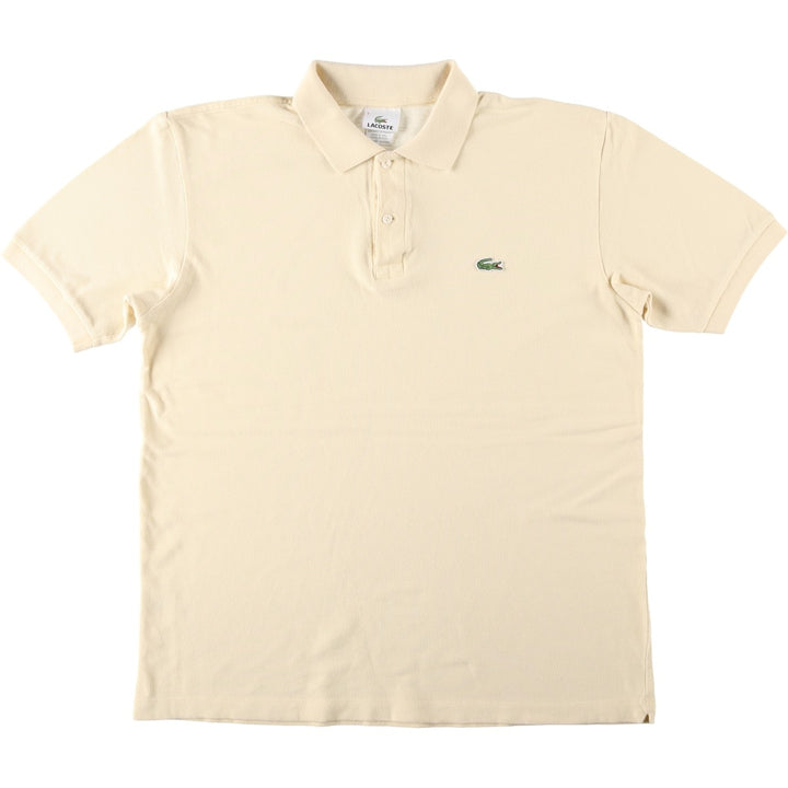 Lacoste LACOSTE French design short sleeve polo shirt No. 7 Men's XXL equivalent cotton unbleached Vintage Second Hand