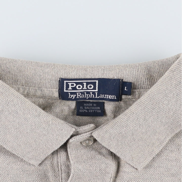 Ralph Lauren POLO by Ralph Lauren short sleeve polo shirt, men's size L cotton gray type Vintage Second Hand