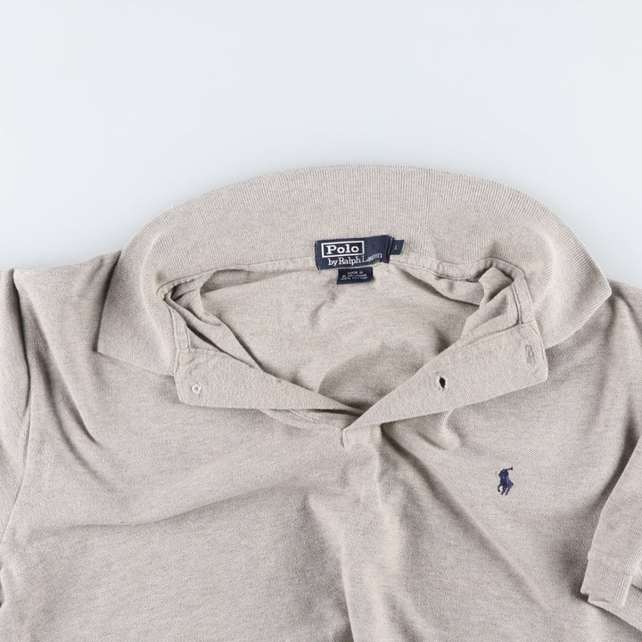 Ralph Lauren POLO by Ralph Lauren short sleeve polo shirt, men's size L cotton gray type Vintage Second Hand