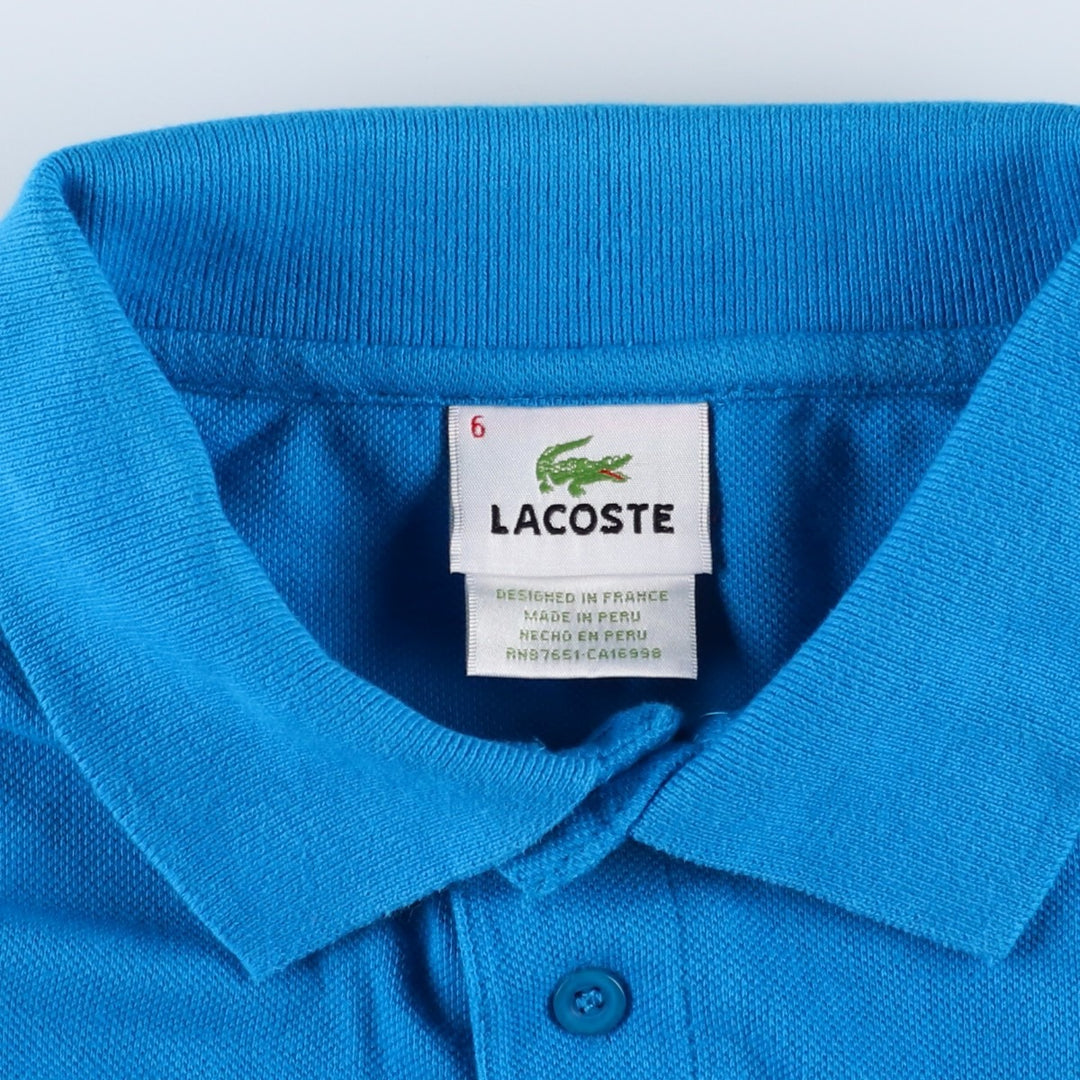 Lacoste LACOSTE French design short sleeve polo shirt size 6 men's XL equivalent unclear blue type Vintage Second Hand