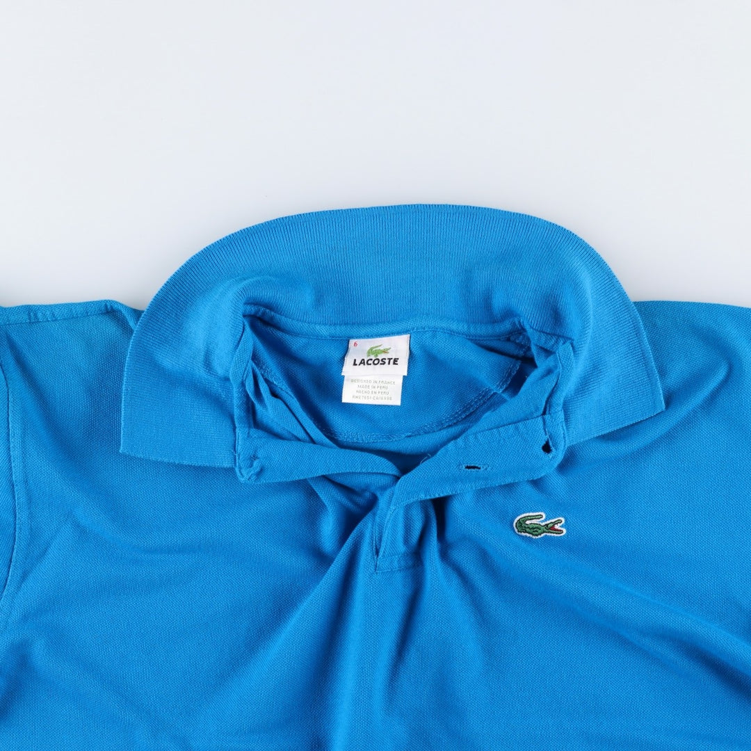 Lacoste LACOSTE French design short sleeve polo shirt size 6 men's XL equivalent unclear blue type Vintage Second Hand