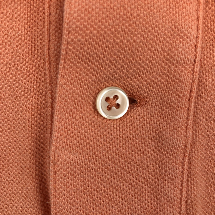 Ralph Lauren POLO by Ralph Lauren short sleeve polo shirt, men's size L cotton coral Vintage Second Hand