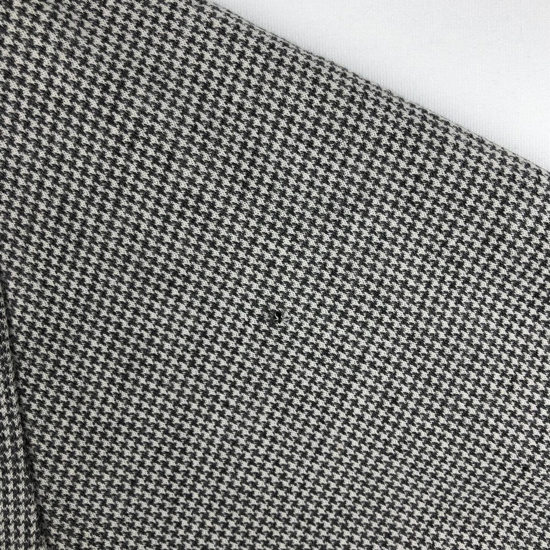 90'S Ralph Lauren POLO by Ralph Lauren Houndstooth Pattern Short-Sleeve Polo Shirt, Made in USA, Men's XL (approx.) Vintage cotton gray type Vintage Second Hand
