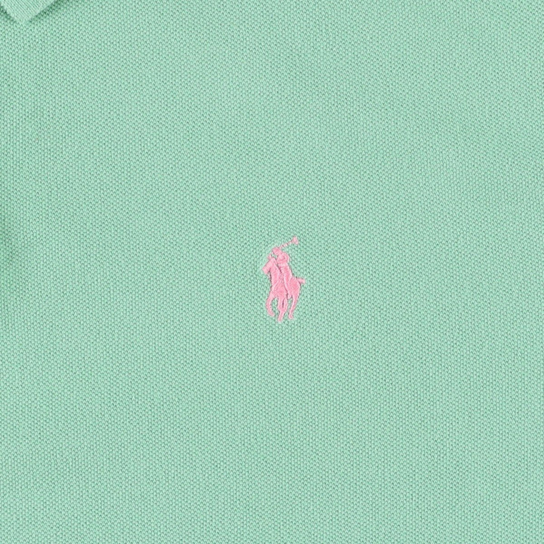 Ralph Lauren POLO by Ralph Lauren short sleeve polo shirt, men's XL size cotton Mint green Vintage Second Hand