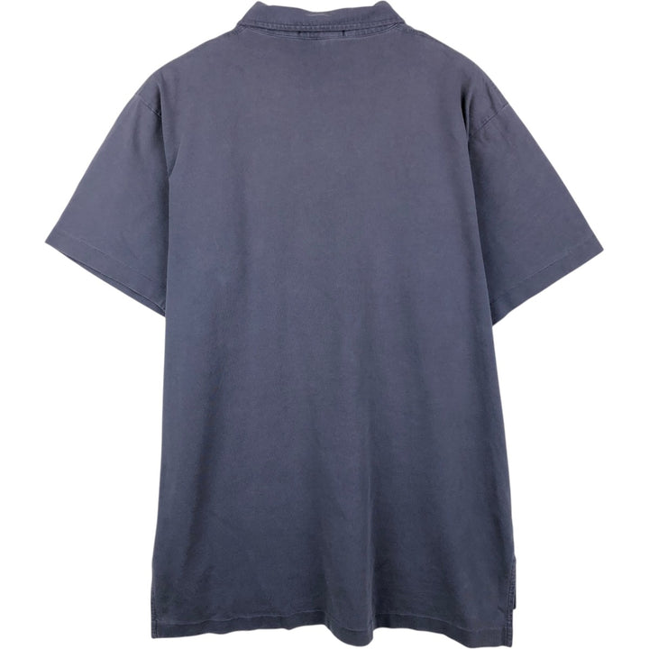 Ralph Lauren POLO by Ralph Lauren short sleeve polo shirt, men's XL size cotton navy blue type Vintage Second Hand