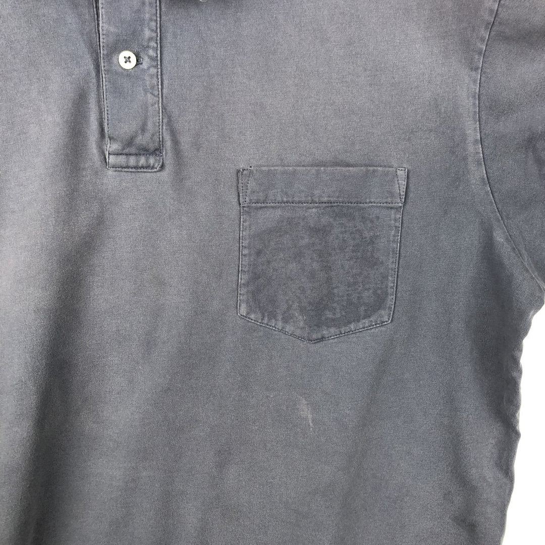 Ralph Lauren POLO by Ralph Lauren short sleeve polo shirt, men's XL size cotton navy blue type Vintage Second Hand