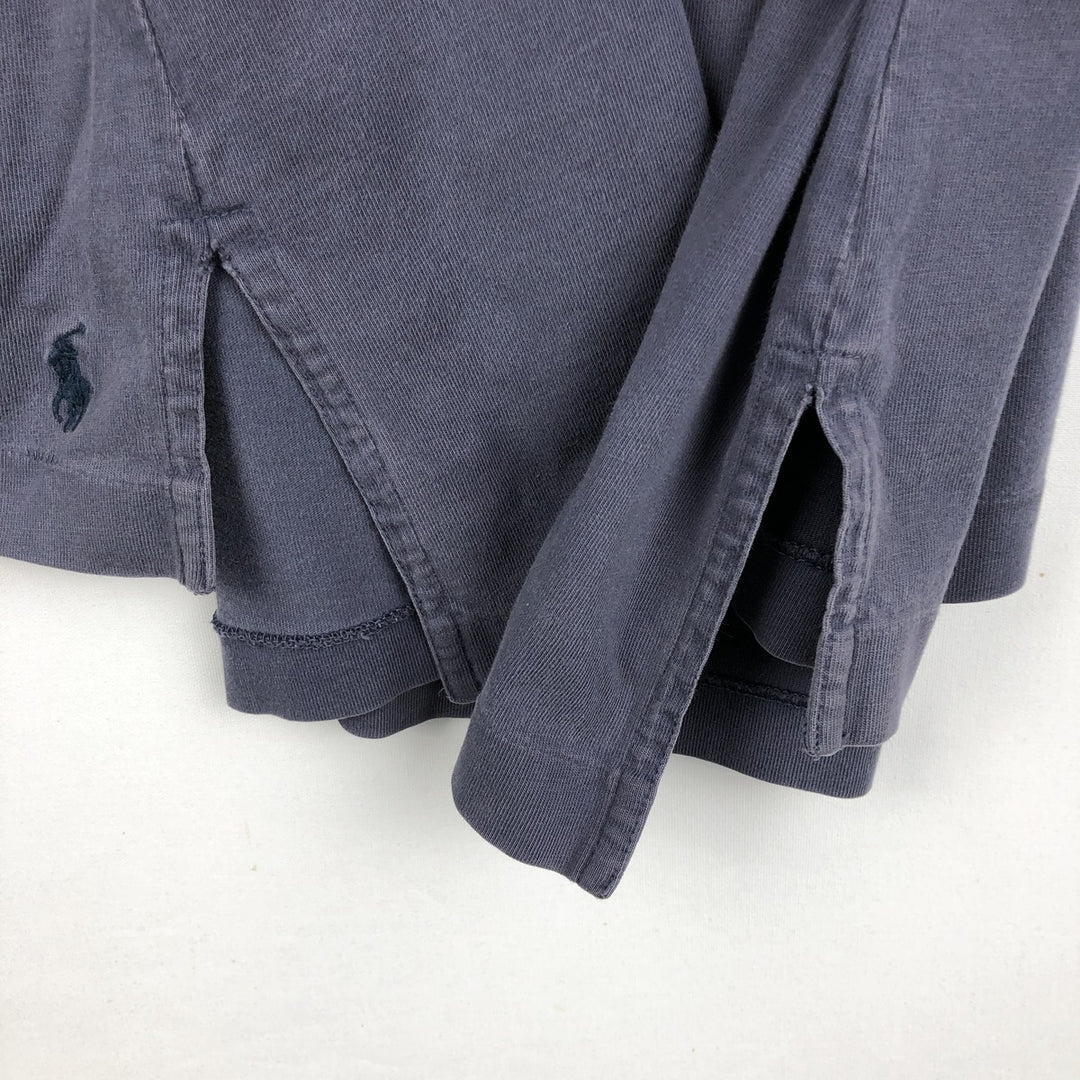 Ralph Lauren POLO by Ralph Lauren short sleeve polo shirt, men's XL size cotton navy blue type Vintage Second Hand