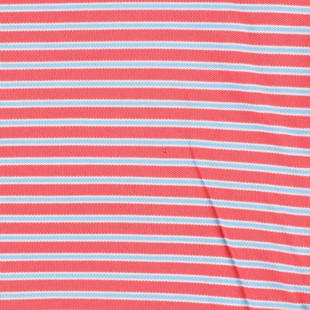Brooks Brothers Est.1818 Multi-stripe Short-Sleeve Polo Shirt, Men's Size L (approx.) cotton red type Vintage Second Hand