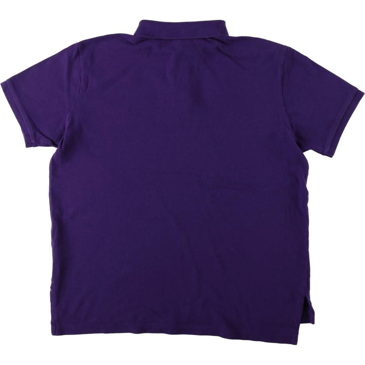 Ralph Lauren POLO by Ralph Lauren CUSTOM FIT short sleeve polo shirt, men's XL size cotton purple type Vintage Second Hand