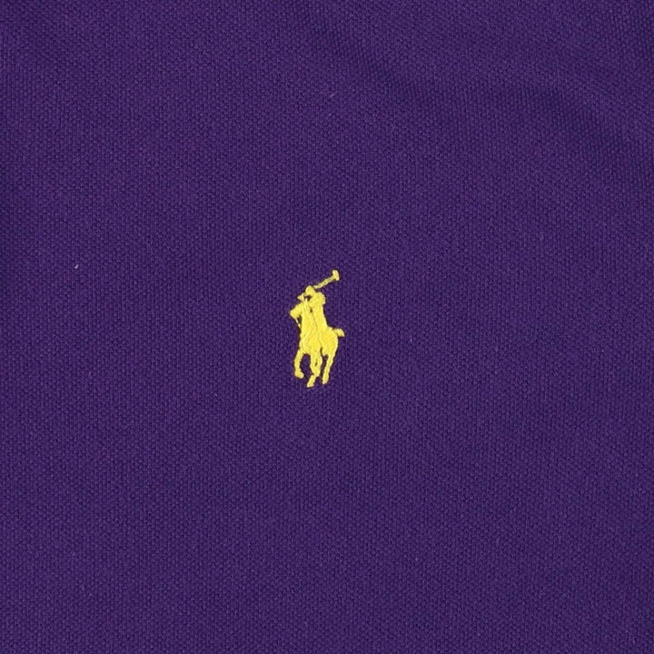 Ralph Lauren POLO by Ralph Lauren CUSTOM FIT short sleeve polo shirt, men's XL size cotton purple type Vintage Second Hand