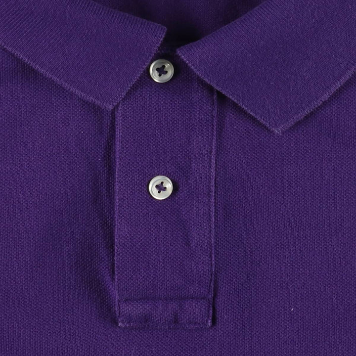 Ralph Lauren POLO by Ralph Lauren CUSTOM FIT short sleeve polo shirt, men's XL size cotton purple type Vintage Second Hand
