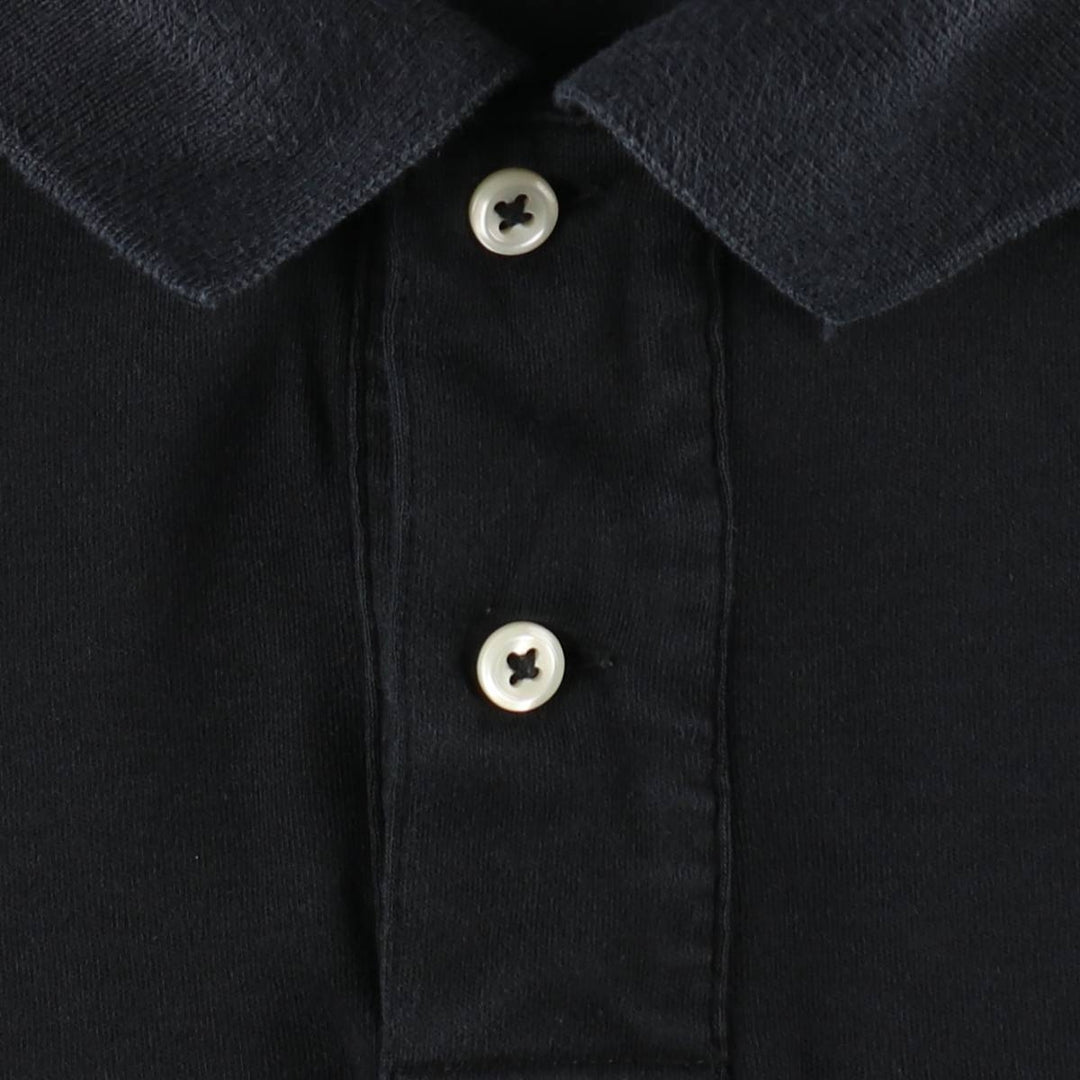 Ralph Lauren POLO by Ralph Lauren CUSTOM FIT short sleeve polo shirt, men's size L cotton black type Vintage Second Hand