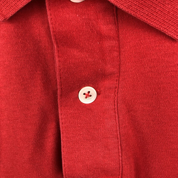 Ralph Lauren POLO SPORT short sleeve polo shirt, men's size M cotton red type Vintage Second Hand