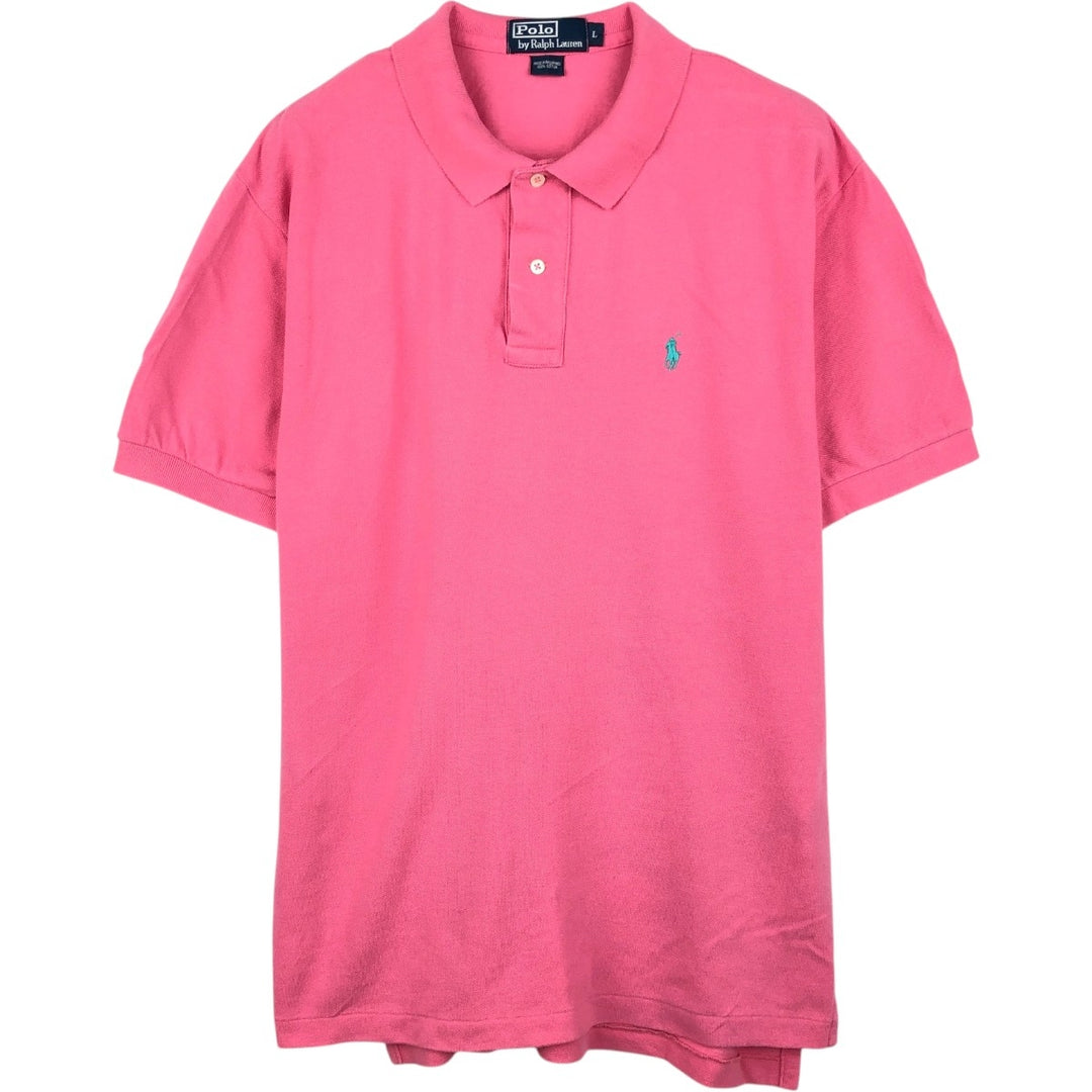 Ralph Lauren POLO by Ralph Lauren short sleeve polo shirt, men's size L cotton pink type Vintage Second Hand