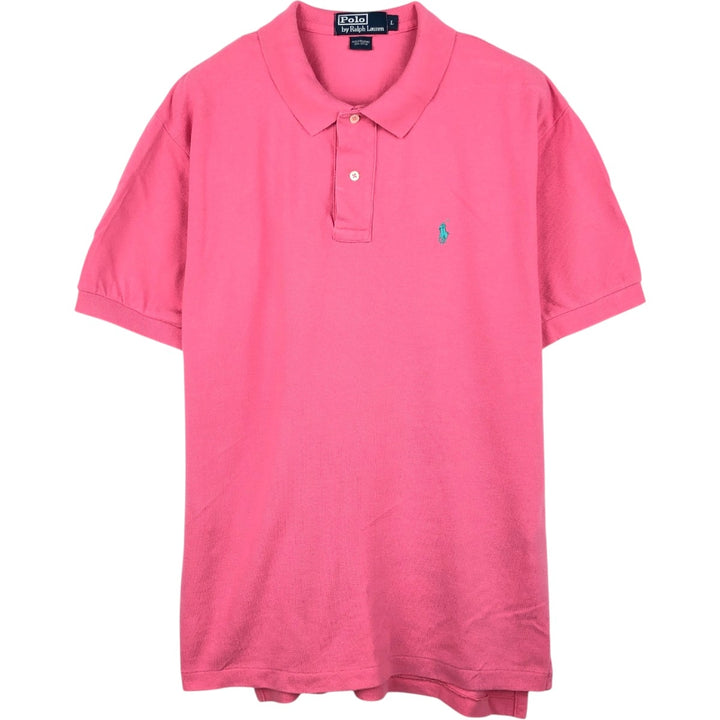 Ralph Lauren POLO by Ralph Lauren short sleeve polo shirt, men's size L cotton pink type Vintage Second Hand