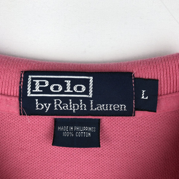 Ralph Lauren POLO by Ralph Lauren short sleeve polo shirt, men's size L cotton pink type Vintage Second Hand