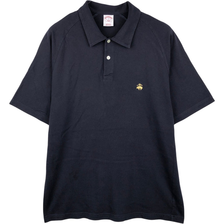 Brooks Brothers 346 short sleeve polo shirt, men's size L cotton navy blue type Vintage Second Hand