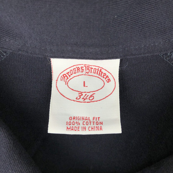 Brooks Brothers 346 short sleeve polo shirt, men's size L cotton navy blue type Vintage Second Hand