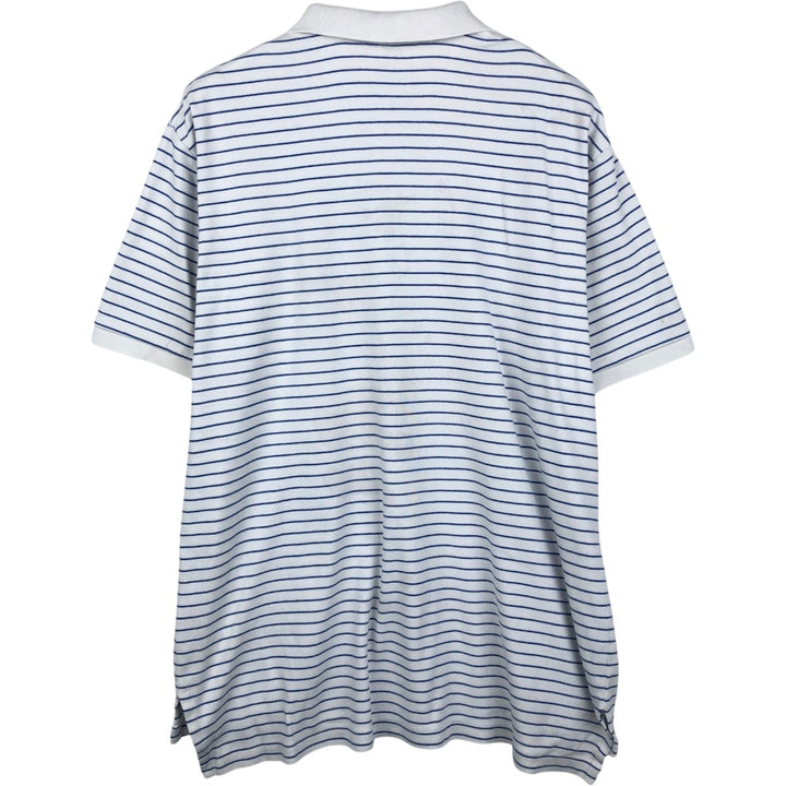 Ralph Lauren POLO by Ralph Lauren short sleeve striped polo shirt, men's size L cotton white type Vintage Second Hand