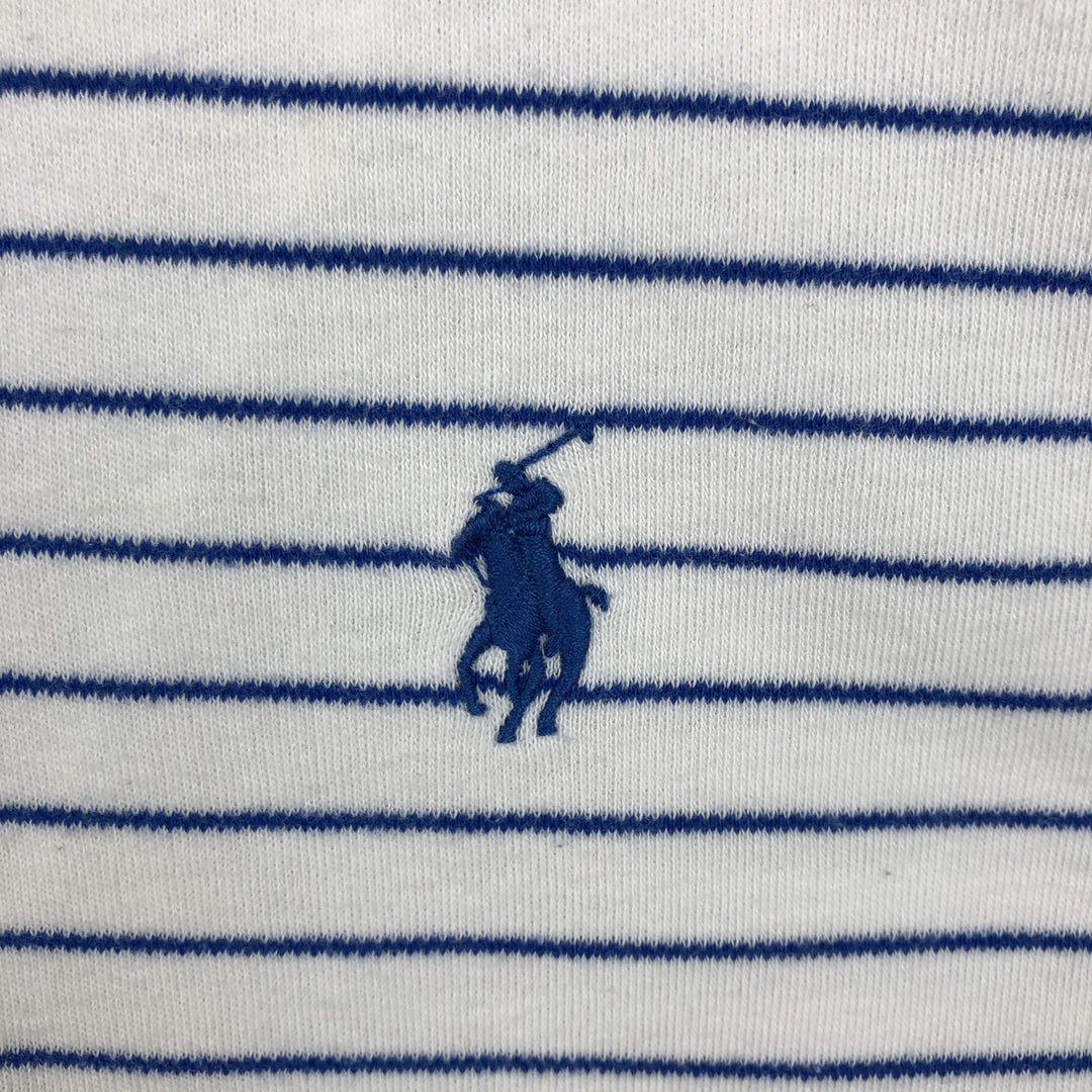 Ralph Lauren POLO by Ralph Lauren short sleeve striped polo shirt, men's size L cotton white type Vintage Second Hand
