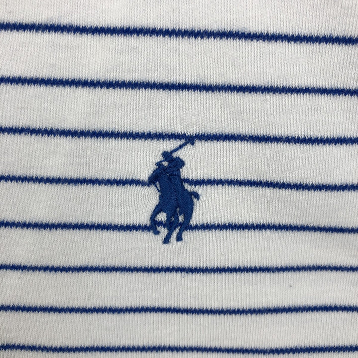 Ralph Lauren POLO by Ralph Lauren short sleeve striped polo shirt, men's size L cotton white type Vintage Second Hand