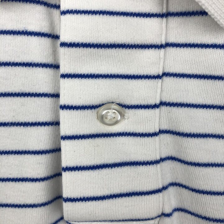 Ralph Lauren POLO by Ralph Lauren short sleeve striped polo shirt, men's size L cotton white type Vintage Second Hand