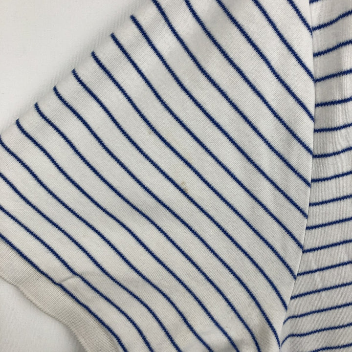 Ralph Lauren POLO by Ralph Lauren short sleeve striped polo shirt, men's size L cotton white type Vintage Second Hand