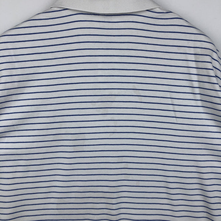 Ralph Lauren POLO by Ralph Lauren short sleeve striped polo shirt, men's size L cotton white type Vintage Second Hand