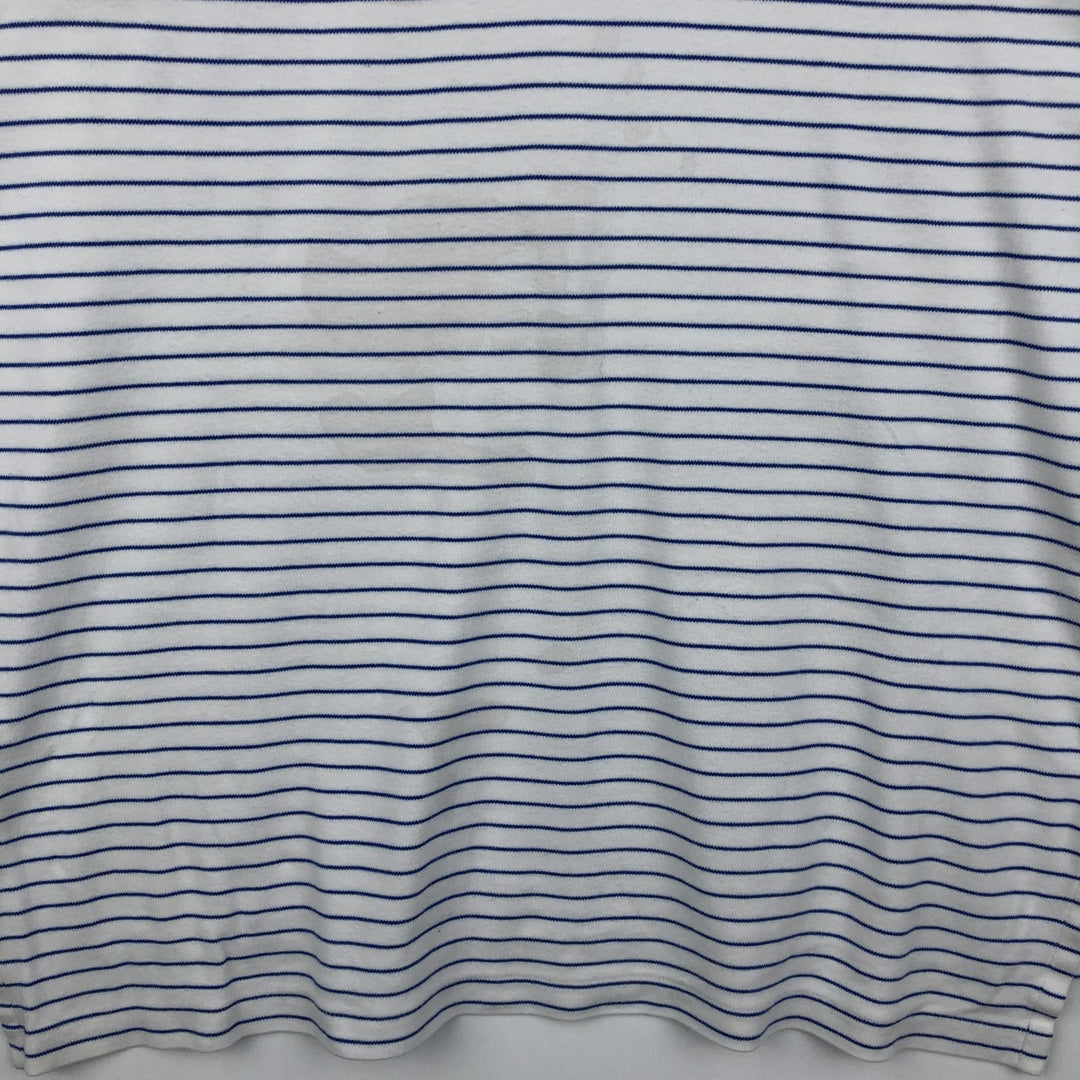 Ralph Lauren POLO by Ralph Lauren short sleeve striped polo shirt, men's size L cotton white type Vintage Second Hand
