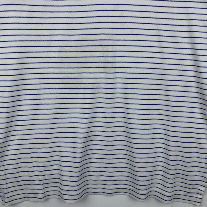Ralph Lauren POLO by Ralph Lauren short sleeve striped polo shirt, men's size L cotton white type Vintage Second Hand