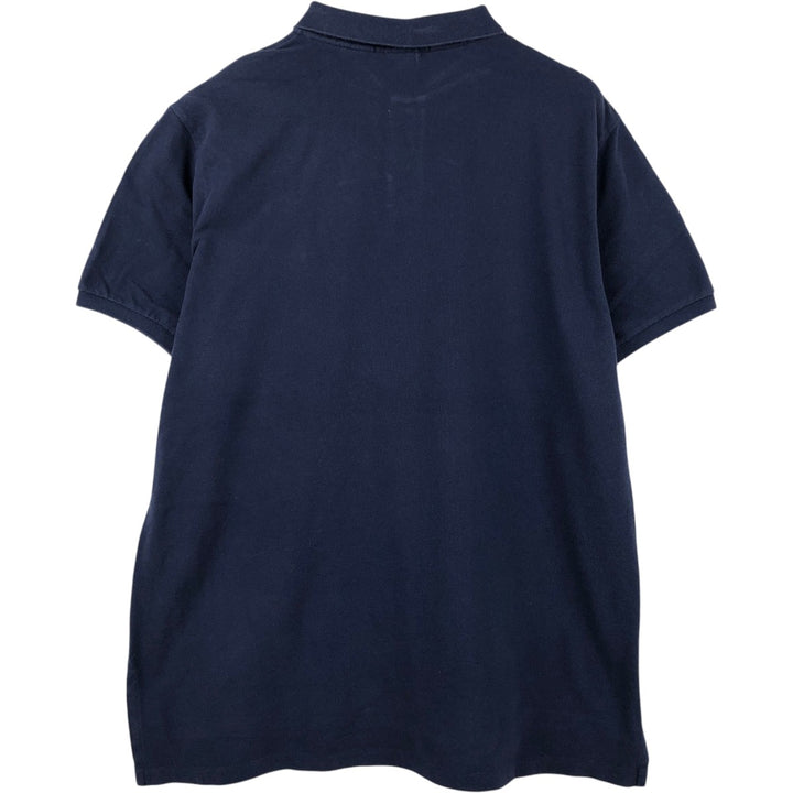 Ralph Lauren POLO by Ralph Lauren CUSTOM FIT short sleeve polo shirt, men's XXL equivalent cotton navy blue type Vintage Second Hand