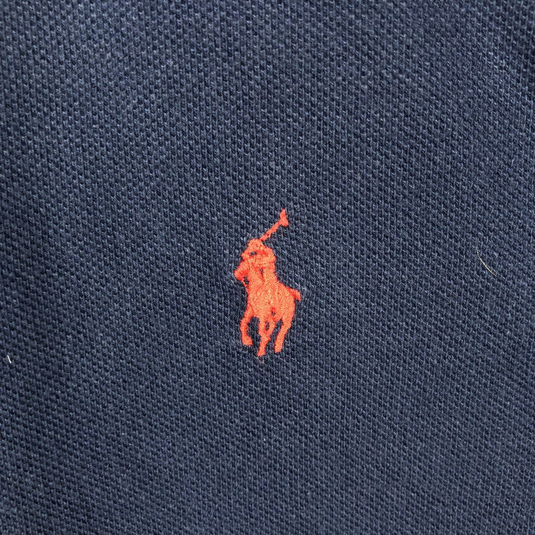 Ralph Lauren POLO by Ralph Lauren CUSTOM FIT short sleeve polo shirt, men's XXL equivalent cotton navy blue type Vintage Second Hand