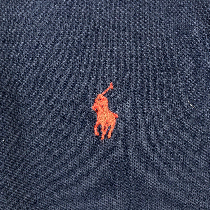 Ralph Lauren POLO by Ralph Lauren CUSTOM FIT short sleeve polo shirt, men's XXL equivalent cotton navy blue type Vintage Second Hand