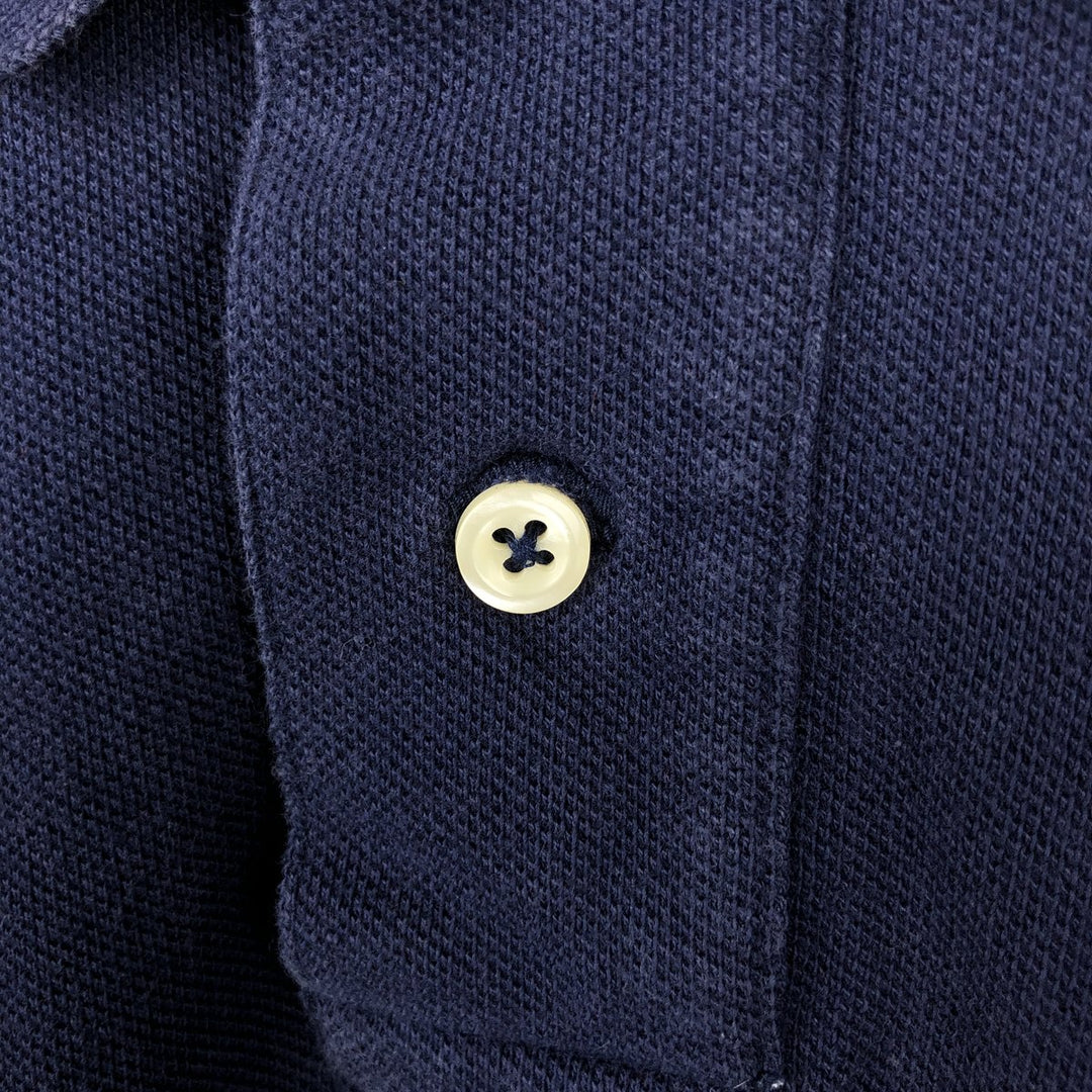 Ralph Lauren POLO by Ralph Lauren CUSTOM FIT short sleeve polo shirt, men's XXL equivalent cotton navy blue type Vintage Second Hand