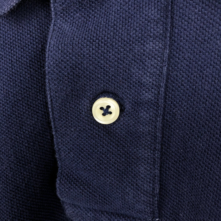 Ralph Lauren POLO by Ralph Lauren CUSTOM FIT short sleeve polo shirt, men's XXL equivalent cotton navy blue type Vintage Second Hand